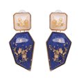 thumbnail image 1 of Joyas elegantes para mujer para fiestas con estilo Pendientes geométricos de resina azul, 1 of 6