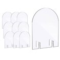 thumbnail image 4 of Letrero de acrílico de arco transparente con soporte Hoja de acrílico redonda arqueada en blanco Números de mesa de arco de acrílico de bricolaje para 10 piezas BLESIY Tarjetas de lugar de acrílico transparente, 4 of 7