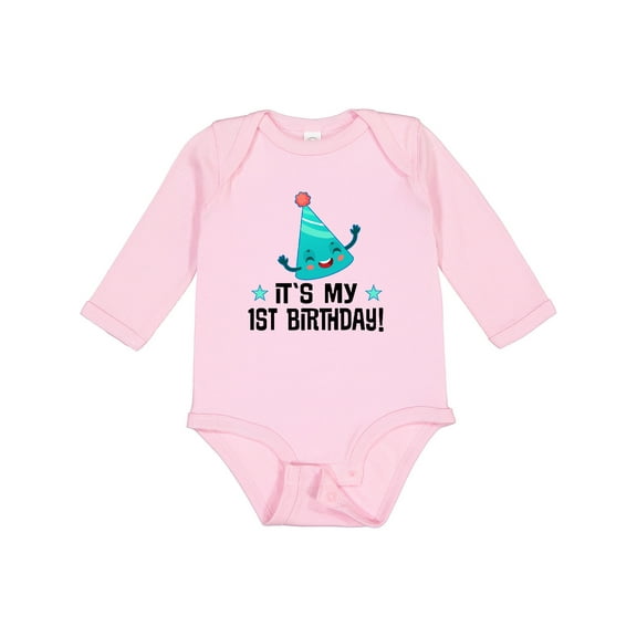 Inktastic 1st Birthday 1 Year Old Boys or Girls Long Sleeve Baby Bodysuit