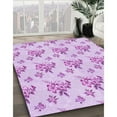 thumbnail image 3 of Ahgly Company Machine Washable Indoor Square Transitional Heliotrope Purple Area Rugs, 6' Square, 3 of 7