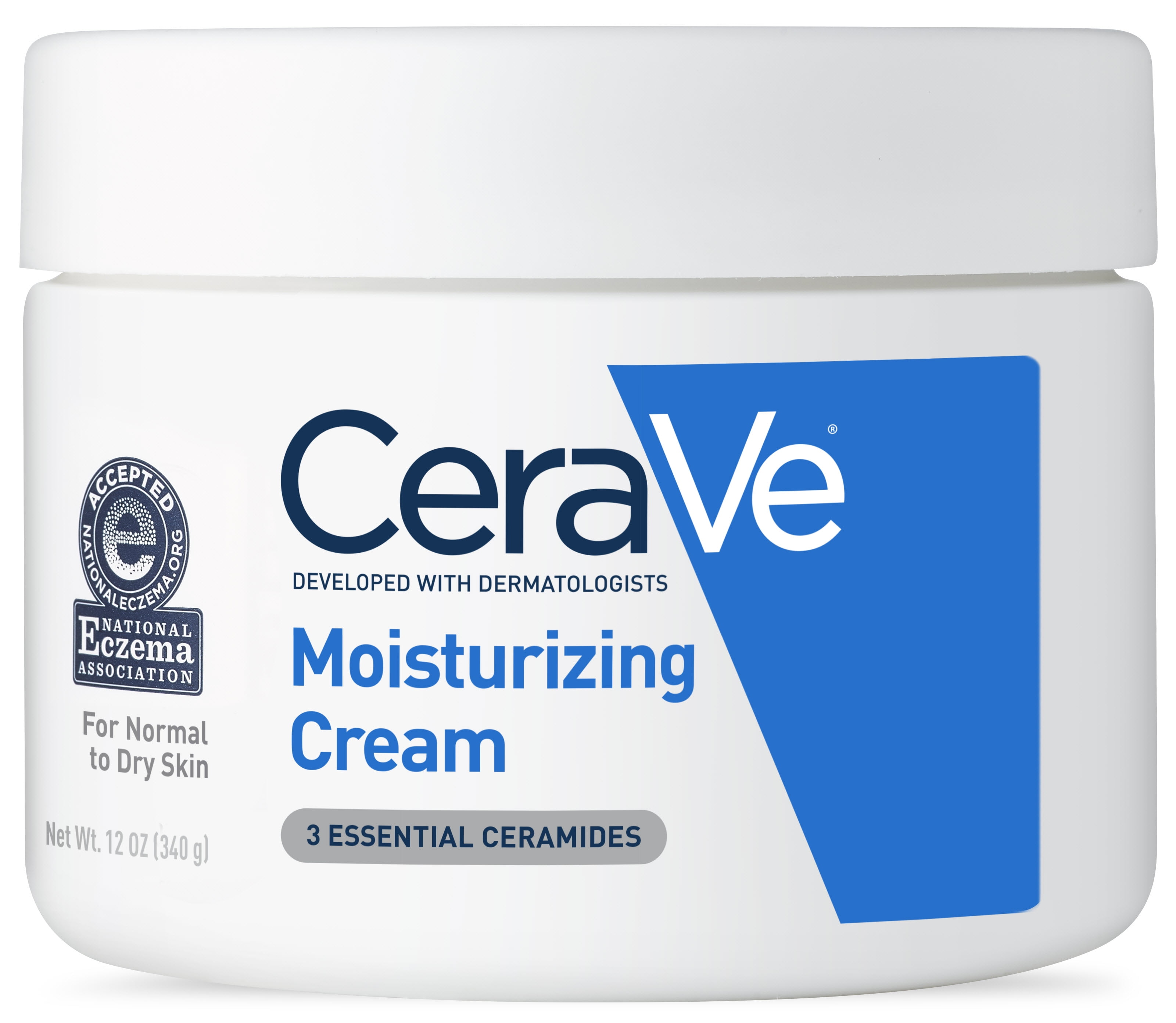 for mig partikel sundhed CeraVe Moisturizing Cream, Face and Body Moisturizer, 12 oz. - Walmart.com