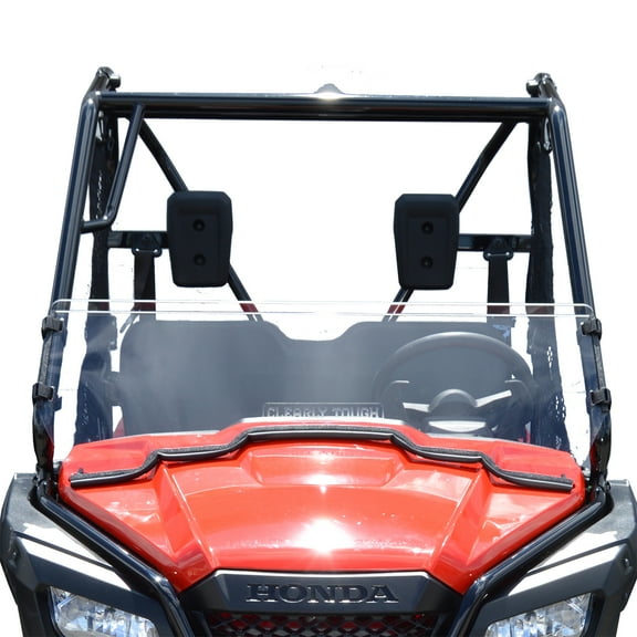 Clearly Tough Honda Pioneer 500 Half Windshield - Scratch Resistant - Premium Polycarbonate with Hard Coat - Made in America!