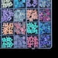 thumbnail image 4 of Piedras acrílicas de cristal AB con parte trasera plana, múltiples formas y tamaños variados para joyería de uñas. SP01, 4 of 9