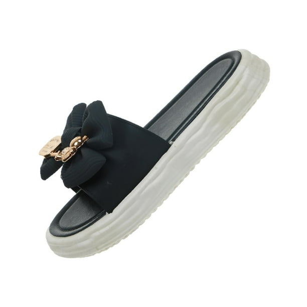 Black tie platform sandals outlet