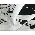thumbnail image 4 of Ambesonne I Love You Quilted Bedspread Set 3 Pcs, Modern Graphic Love, King Size, Black White, 4 of 5