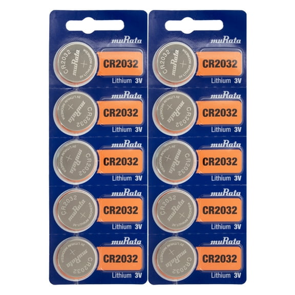 CR2032 Murata Lithium Coin Cell Battery 10-Pack