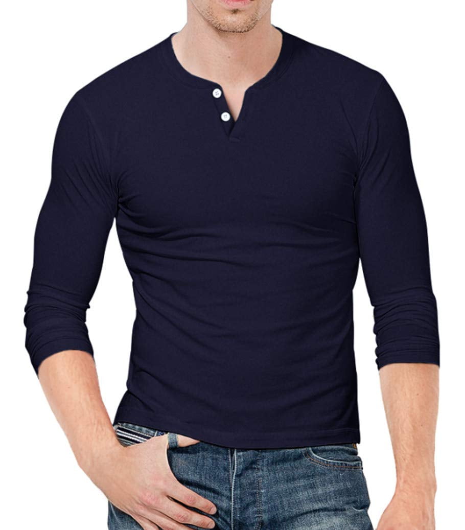 mens slim fit t shirts long sleeve
