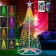 thumbnail image 2 of 1.5M 2.1M Smart Lighted RGB Christmas Tree Cone Tree with Star Topper Outdoor DIY APP Controlled Lighted Christmas Tree Light, 2 of 5