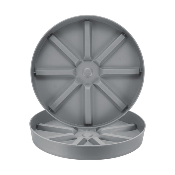 Uxcell 2-Pack Plant Saucer, 11 Inch Thicker Anti-Rot Root Plastic Plant Saucer for Indoor/Outdoor Potted Plant [Grey]