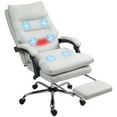 thumbnail image 2 of Vinsetto Vibration Massage Office Chair with Heat, Recining Back, Footrest, Microfibre Comfy Computer Chair, Light Gray, 2 of 9