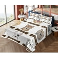 thumbnail image 4 of Ambesonne Animal Fitted & Top Sheet Set with Shams, Boston Terrier Dogs, White Cream and Grey, 4 of 5