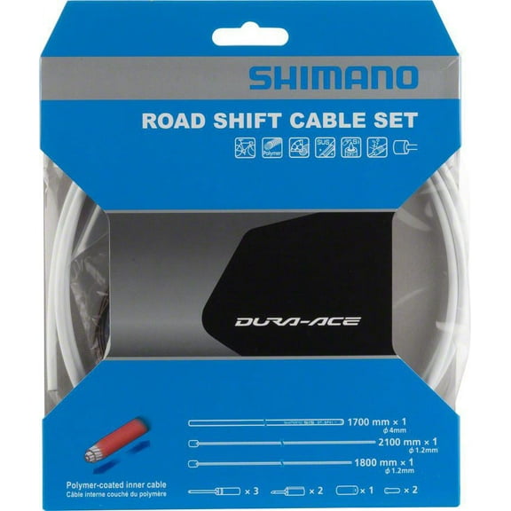 Shimano Dura-Ace SP41 Polymer-Coated Derailleur Cable Set, White