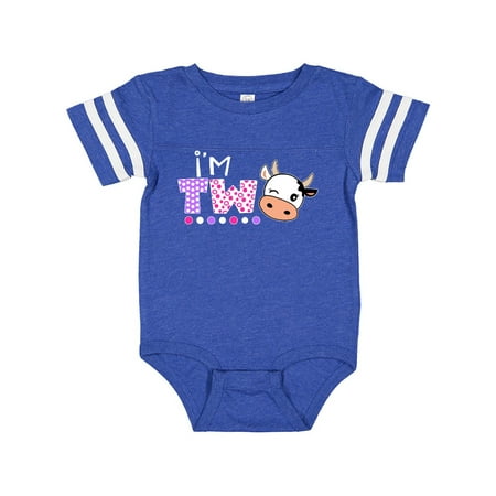 

Inktastic I m 2 Cute Cow and Polka Dots Gift Baby Boy or Baby Girl Bodysuit