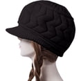 thumbnail image 3 of Women Hats Winter Beanie Hat Warm Knitted Cotton Hats Cap With Visor Hat, 3 of 4