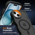 thumbnail image 4 of Funda magnética para iPhone 14 y iPhone 13, compatible con MagSafe, diseño de marco ondulado transparente 2025, borde suave, bonita funda protectora mate transparente a prueba de golpes, 4 of 6