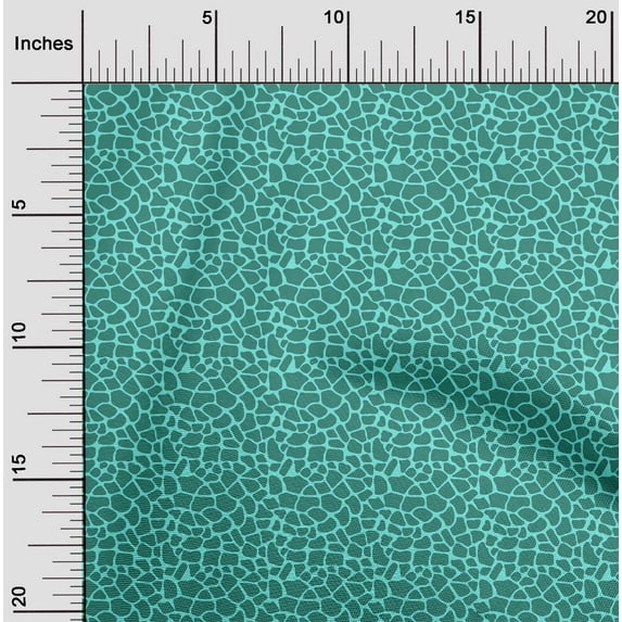 oneOone Silk Tabby Teal Green Fabric Giraffe Animal Skin Diy Clothing Quilting Fabric Print Fabric By Yard 42 Inch Wide