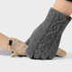 thumbnail image 4 of Guantes de pura cachemira | diseño de tejido de flores molidas, 4 of 5
