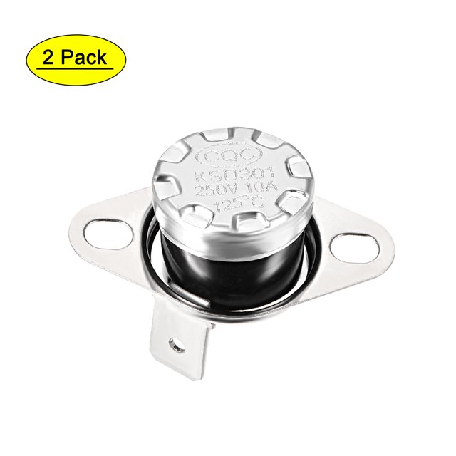 Termostato Uxcell KSD301 10A N.C Interruptor de Control Ajustable Interruptor Térmico 2 Paquete