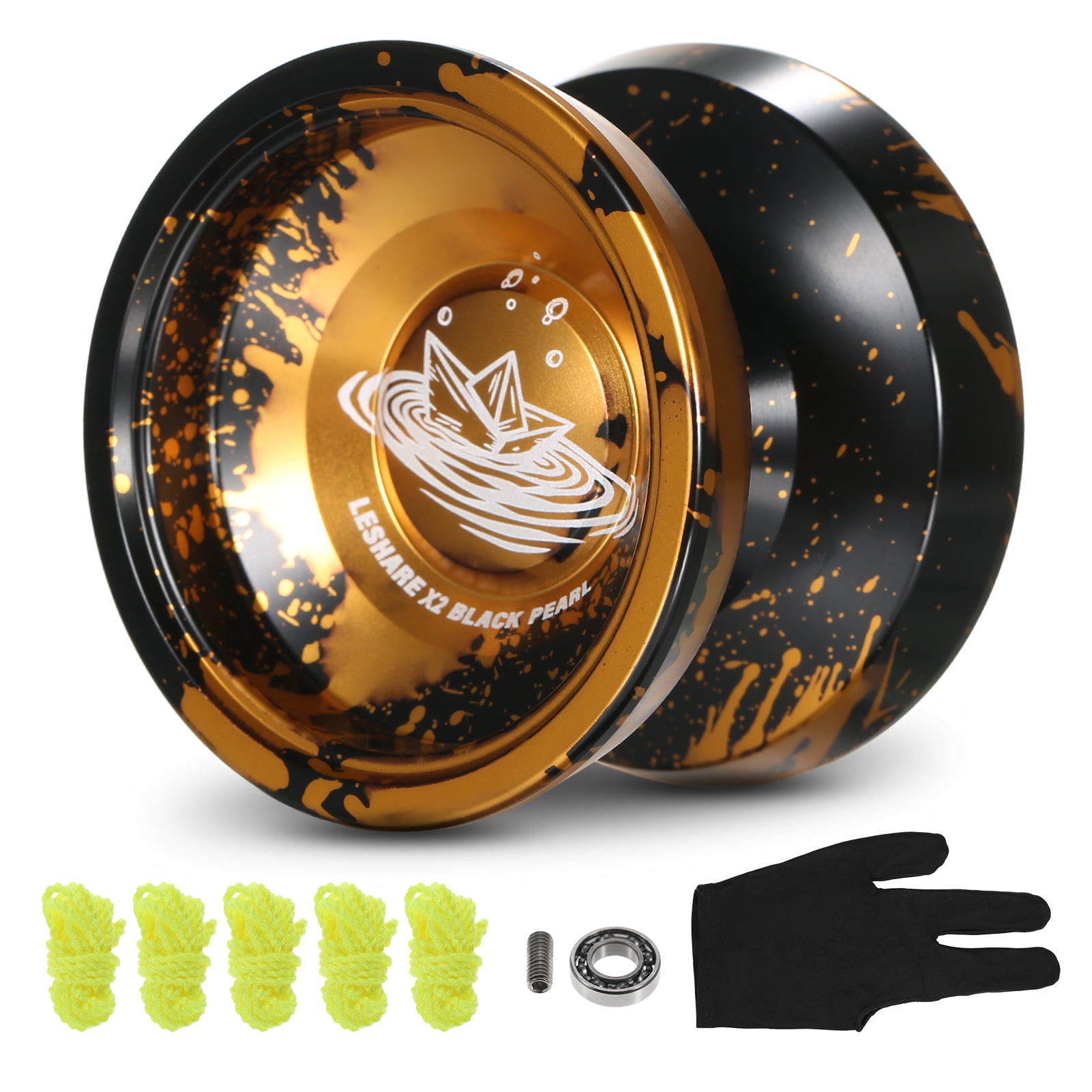 Magicyoyo Metal Yoyo N11 Black Golden Alloy Aluminum 64.7g