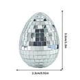 thumbnail image 3 of SHENGXINY 6PCS Easter Eggs, Easter Decorations, Colorful Mirror Finish Eggs, Festive Home Reflective Decor Accents silver 0.9x1.3in, 3 of 7