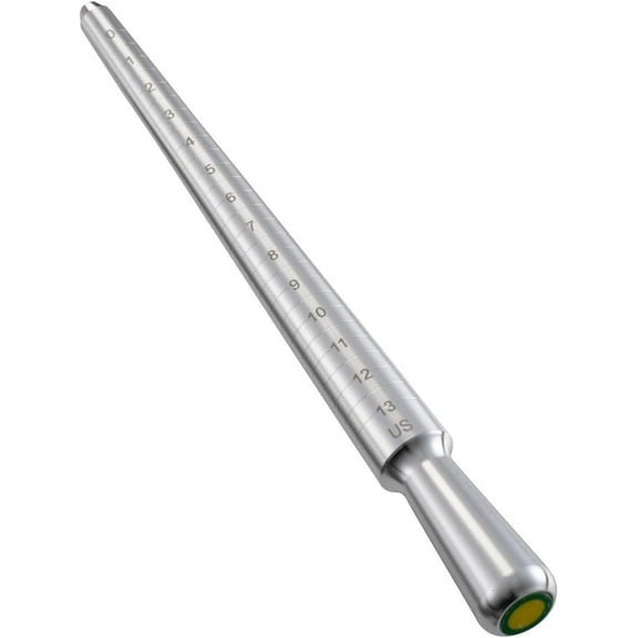 Ring Sizer Madrel, Solid Aluminum Mandrel for Ring Measurer and Repair Distorted Ring, Hammerable Round Mandrel