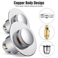 thumbnail image 5 of Wuweikeji Sink Strainer Stopper Bath Wash Basin Copper CoreBounce Pop-Up Drain Filter,Plumbing Tools, 5 of 11