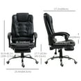 thumbnail image 3 of HOMCOM Executive Office Chair PU Leather Reclining Chair with Arms Black, 3 of 10