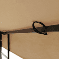 thumbnail image 2 of SUSUZI 10' x 10' Patio Gazebo Top Cover, UV Resistant Gazebo Canopy Top Replacement Double Tier, Khaki, 2 of 10