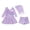 Purple, variant on Girls Swimsuit 3 Piece with Skirt and Matching Swim Cap Cute Ruffle Tankini Set for Big Kids