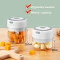 thumbnail image 2 of Mini Electric Garlic Chopper, 250ml Portable Food Processor for Onion Ginger Chili, USB Rechargeable, BPA Free, Green, 2 of 8