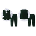 thumbnail image 5 of URMAGIC Kids Formal Suits Boys Clothes Sets 4PCS Shirts + Vest + Pants + Bow Tie Child Tuxedos Outfits 3-8 Years, 5 of 14