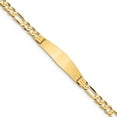 thumbnail image 1 of Real 14kt Yellow Gold Figaro Soft Diamond Shape ID Chain Bracelet; 7 inch; Lobster Clasp; for Adults and Teens; for Women and Men, 1 of 3