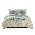 thumbnail image 7 of Chic Home Elmaz 8-Piece Reversible Paisley Quilt Set, King, Blue, 7 of 7
