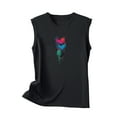 thumbnail image 5 of High Neck Tank Tops for Women Summer Sleeveless Cute Heart Print Tops Casual Loose Trendy Shirts (L, Black), 5 of 5