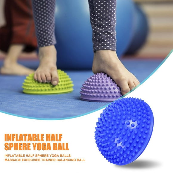 Clairlio Balles Gonflables de Yoga de Demi-Sphère Trainer de Massage Équilibrant la Balle (Bleu)