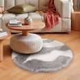 thumbnail image 6 of Hyknon Round Fluffy Area Rug Super Soft Washable Rug Non-Slip Gray Carpet Mat for Living Room Bedroom Dining Room Office Decor, 6 of 6