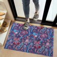 thumbnail image 2 of Blue Pioneer Flower and Paisley Pattern Door Rugs,Washable Non Slip Door Mats Indoor,Decorative Door Mats,Entry Mat Indoor for Entrance,Bedroom,Kitchen,Bathroom,20"x32", 2 of 6