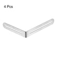 thumbnail image 3 of Adjustable Corner Code, 4 Pack 120x165mm - Stainless Steel 90-degree L-Shape Corner Brace, for Fixed (Silver), 3 of 5