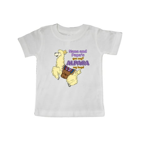 

Inktastic Nana and Papa s You Say ALPACA my Bags with Jumping Alpaca Gift Baby Boy or Baby Girl T-Shirt