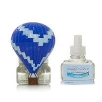 Yankee Candle Hot Air Balloon with Light Scent-Plug Diffuser Unit with an Ocean Air Home Fragrance Electric Refill 2-pc Set