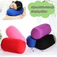 thumbnail image 2 of Fymlhomi 2Pcs Microbead Neck Roll Pillow, Squishy Neck or Back Support Tube Bean Pillow Cervical Cylindrical Cushion Sleeping Pillow for Home Bed Sofa Travel Rest, 11.8 x 6.3 Inch, Black and Red, 2 of 5