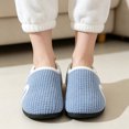 thumbnail image 6 of Knivor Closed Back Slippers for Women Slipper Socks Textured Solid Adjustable Hook and Loop Fuzzy Fleece Indoor Outdoor Non Slip House Shoes, 6 of 8