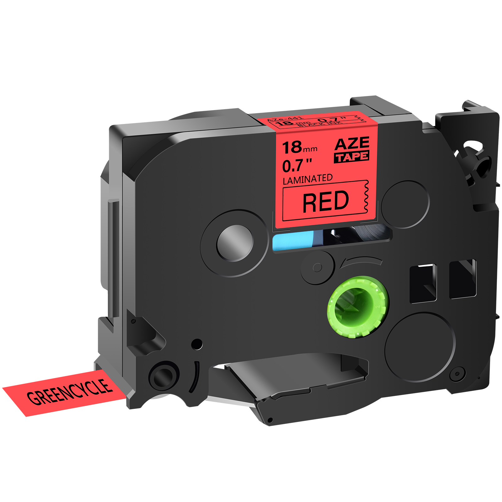 GREENCYCLE 1PK Compatible for Brother Black on Red 18mm 8m TZ TZe TZe-441  TZ-441 TZe441 TZ441 Laminated Label Tape use in PT-1830 PT-1880 PT-1900 ...