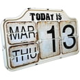 thumbnail image 2 of Calendario perpetuo con tapa de Metal Shabby Chic, calendario permanente, forma cuadrada, acabado desgastado, colgante de pared, reproducción antigua, 2 of 6