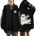 thumbnail image 3 of Sudaderas con capucha con cremallera y estampado para mujer, ropa de calle Harajuku, sudaderas de lana Y2K para mujer, cárdigan de manga larga informal Suelto, 3 of 5