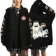 thumbnail image 3 of Sudaderas con capucha con cremallera y estampado para mujer, ropa de calle Harajuku, sudaderas de lana Y2K para mujer, cárdigan de manga larga informal Suelto, 3 of 5