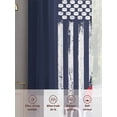 thumbnail image 6 of Navy Blue American Flag Sheer Curtains 108 Inch Length 2 Panels Set Window Treatments, Abstract Red Hockey Stripes Us Flag Rod Pocket Semi Curtains for Living Room/Bedroom/Kitchen, 104"W x 108"L, 6 of 7
