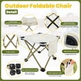 thumbnail image 3 of Folding Camping Stool with Side Pocket & Carry Bag, 12.9" Portable Fishing Camp Stool, Collapsible Camping Foot Rest, Camping Chairs Seat Lightweight for Adults Outdoor (White), 3 of 7