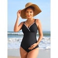 thumbnail image 6 of Sociala V Neck Maternity Swimsuit Ruched Side One Piece Pregnancy Bathing Suits 2026 Swimwear, 6 of 7