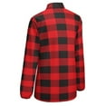 thumbnail image 5 of Buffalo Plaid Red Black Long Sleeve Blouse Woman Streetwear Casual Shirts Summer Oversize Woman Streetwear Clothing Birthday Present, 5 of 7